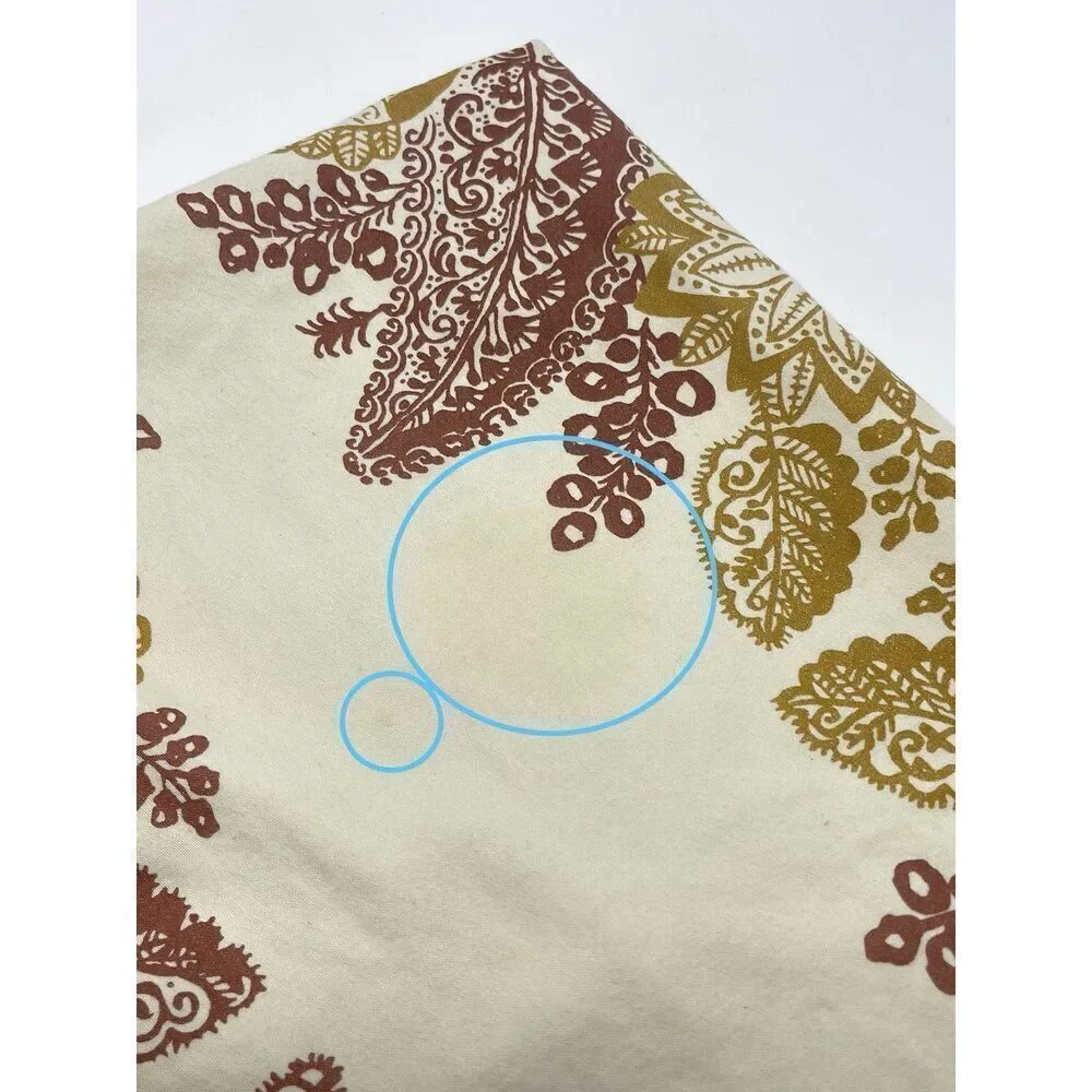 MARIMEKKO TAMBURIINI 60x120” Tablecloth Ivory Crate&Barrel Holiday Thanksgiving